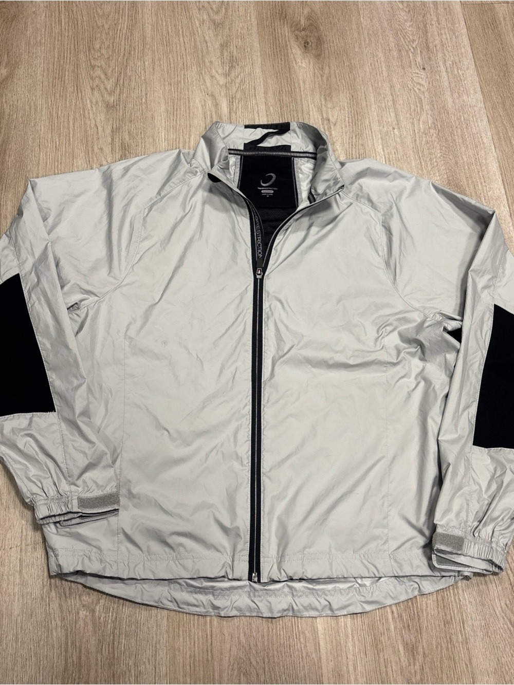 Zero Restriction Jacket Mens Medium Gray Tour Series Windbreaker Golf Full Zip